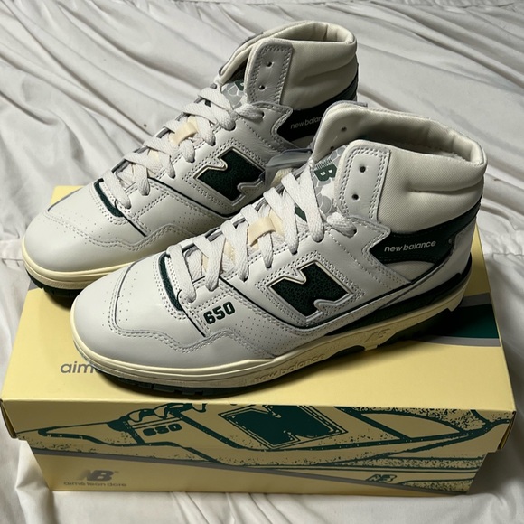 New Balance 650R - Aime Leon Dore White Green - Picture 2 of 6